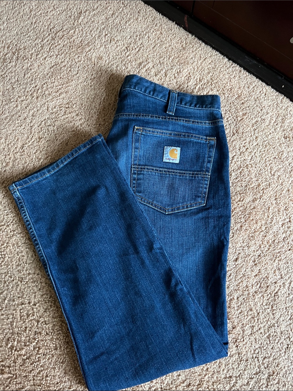 Carhartt Women’s Blue Straight-Leg Denim Jeans